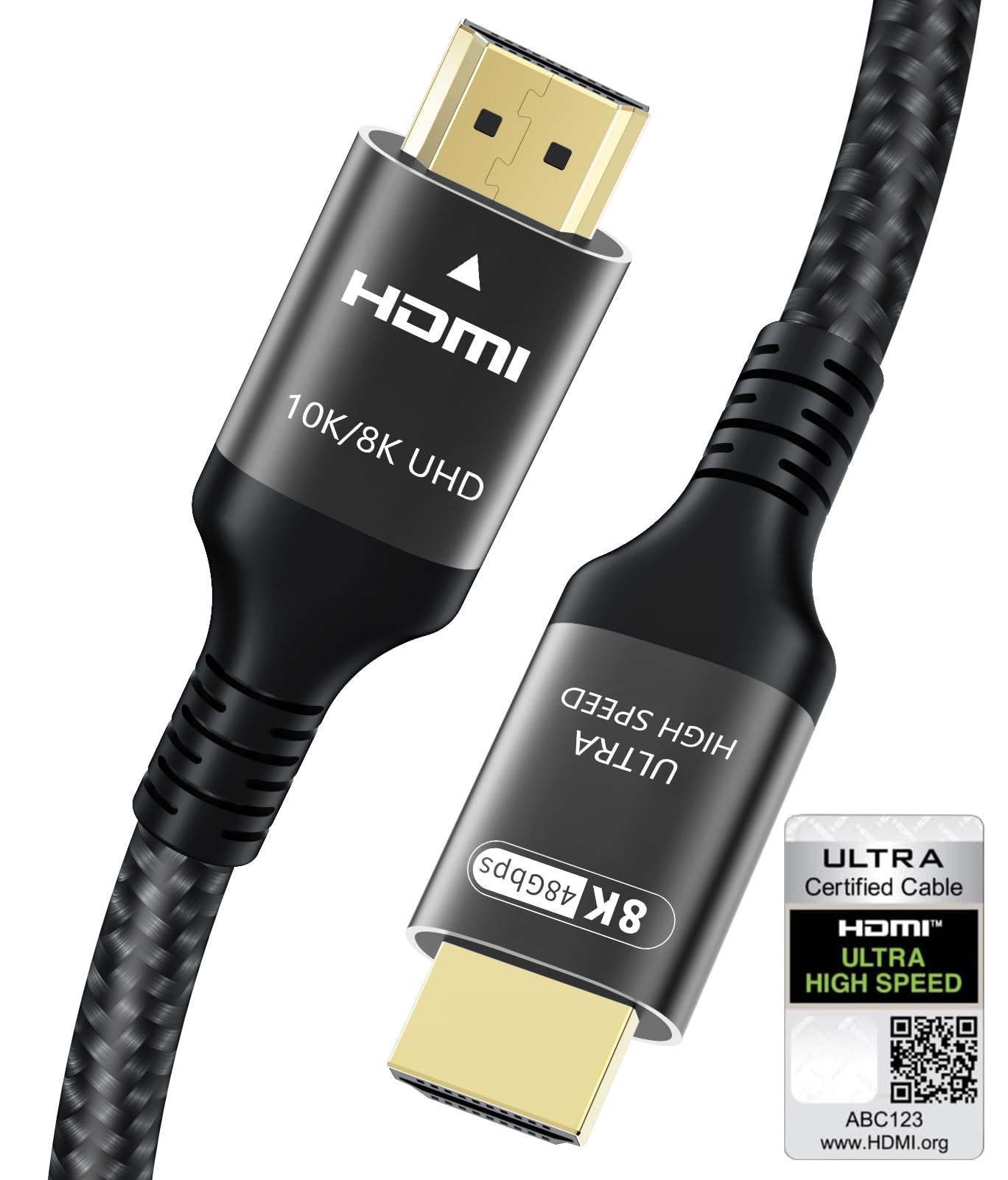 Certified 10K 8K HDMI 2.1 Cable 48Gbps 16.4 FT, Ultra High